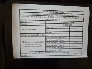 Bandeja y rejilla horno Vitrokitchen CB5530BB