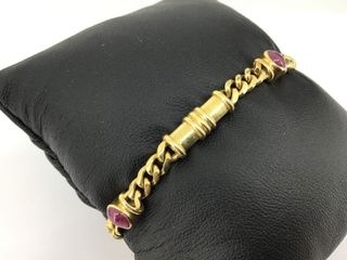 pulsera oro 18k con piedra
