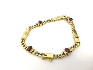 pulsera oro 18k con piedra