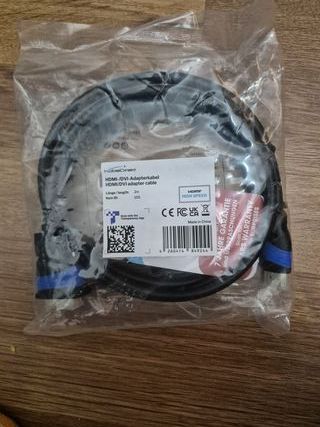 Cavo HDMI a DVI 2m 1080p nuovo sigillato KabelDirekt