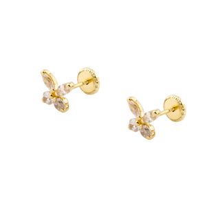 pendientes oro 18k con piedra
