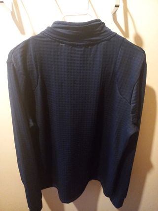 Camiseta térmica azul marino con cremallera