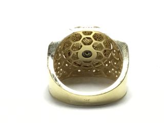 sello oro 18k con piedra con circonita