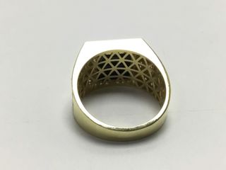 sello oro 18k con piedra con circonita