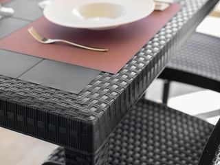 Tavolo da Esterno Similrattan Antracite 6 Persone