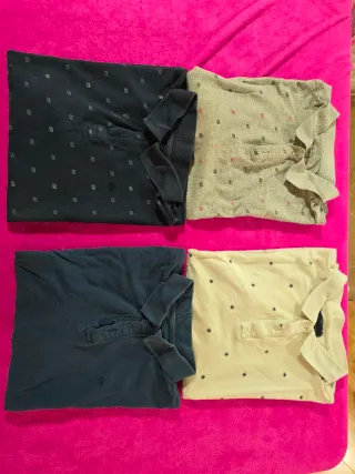 Lote 4 polos hombre XXL con estampado