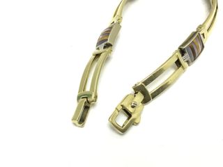 pulsera oro 18k con piedra con circonita