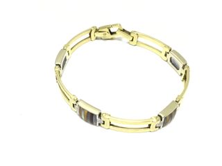 pulsera oro 18k con piedra con circonita