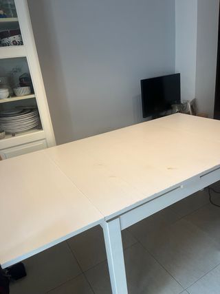 Mesa comedor extensible Ikea blanca