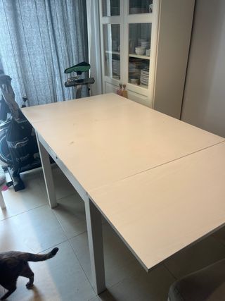 Mesa comedor extensible Ikea blanca