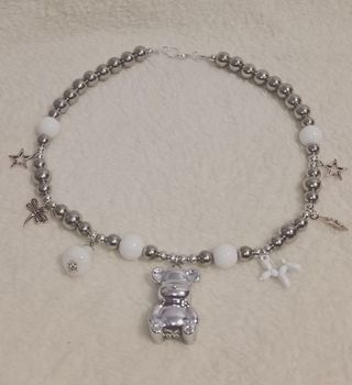 Collar Oso Dorado Navideño