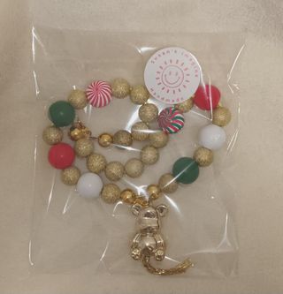 Collar Oso Dorado Navideño