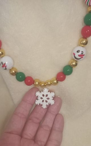 Collar Oso Dorado Navideño