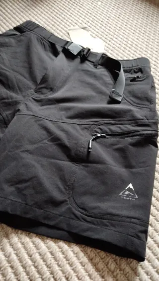 Pantalones cortos negros trecking  mujer nuevo eti