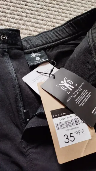 Pantalones cortos negros trecking  mujer nuevo eti