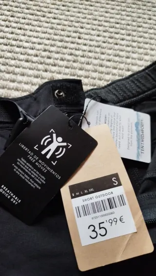 Pantalones cortos negros trecking  mujer nuevo eti