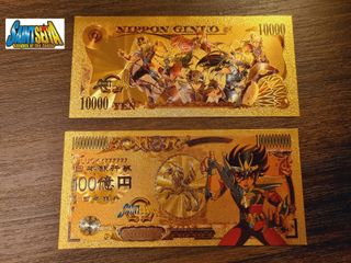 Saint Seiya Bronze Saints 5 golden banknotes set