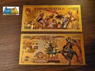 Saint Seiya Bronze Saints 5 golden banknotes set
