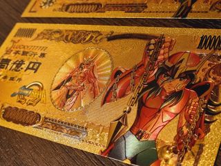 Saint Seiya Bronze Saints 5 golden banknotes set