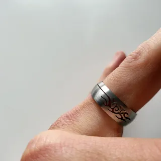 Anillo Acero Tribal 2000s