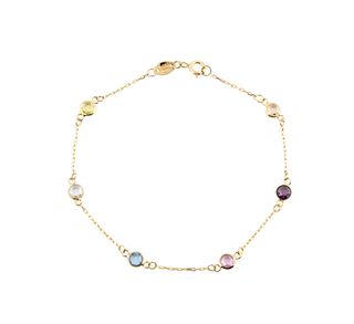 pulsera oro 18k con piedra