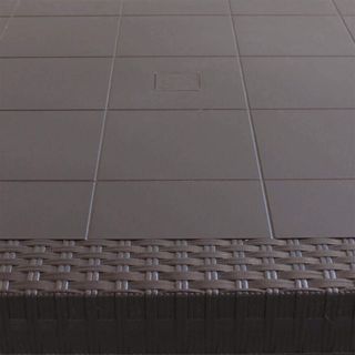 Tavolo da Esterno Quadrato in Similrattan Marrone