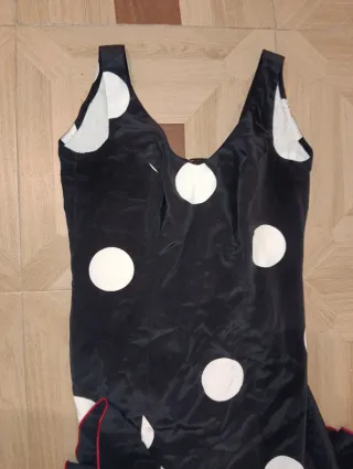Traje Flamenca Negro Lunares Blancos