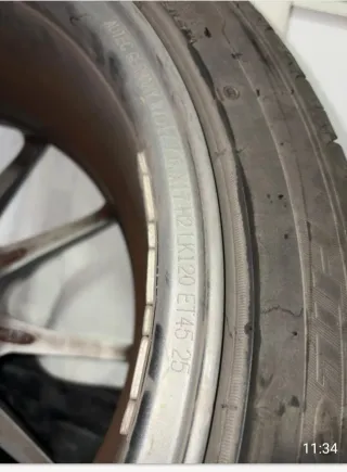 Llantas 17 pulgadas.con neumaticos mas del 80%