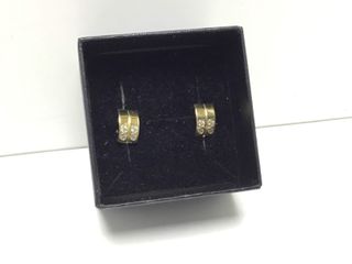 pendientes oro 18k con circonita