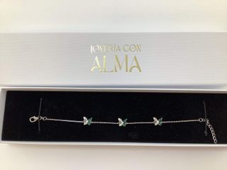 pulsera plata 925mm con piedra con circonita