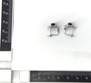 pendientes oro 18k con piedra con circonita
