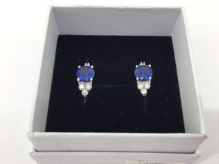 pendientes oro 18k con piedra con circonita
