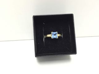 sortija oro 18k con piedra con circonita