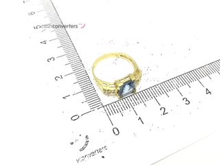 sortija oro 18k con piedra con circonita