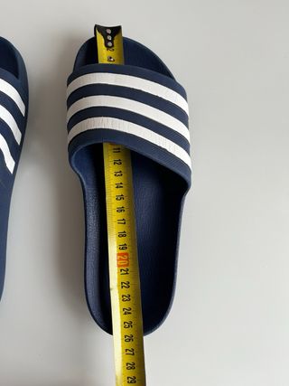 Chanclas Adidas Azul y Blanco