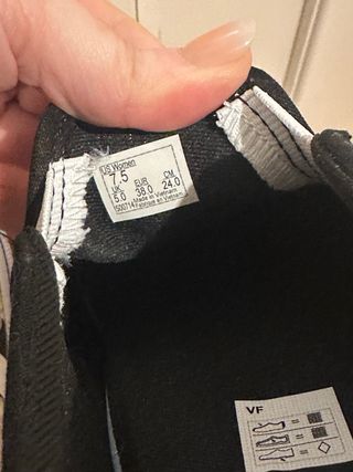 Zapatillas Vans slip-on cuadros flores talla 38