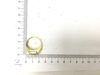 sello oro 18k con piedra con circonita