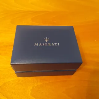 Scatola porta orologio Maserati blu