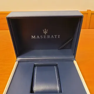 Scatola porta orologio Maserati blu