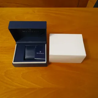 Scatola porta orologio Maserati blu