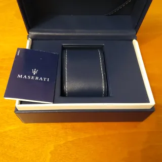 Scatola porta orologio Maserati blu