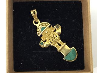 colgante oro 18k con piedra