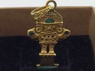 colgante oro 18k con piedra