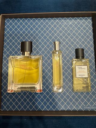 Terre hermes 75ml parfum+15ml+gel douche 40ml