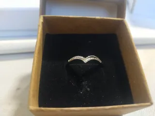 Anillo V Plata 925