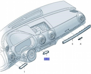 Moldura Salpicadero Audi A3 8V 2012-2020