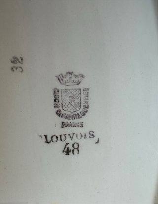 Set de dos Rabanera/ fuente loza francesa