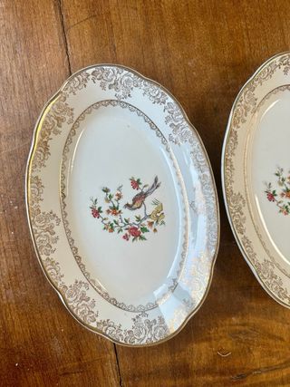 Set de dos Rabanera/ fuente loza francesa