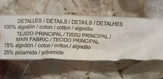 Blusa encaje floral blanca talla S