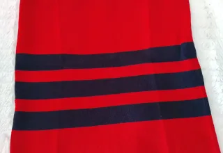 Camiseta Mango Talla S Rayas Rojas y Negras